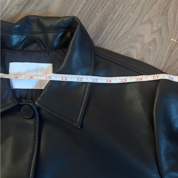 Rebecca Minkoff Black Faux Leather Belted Jacket - Picture 8 of 10